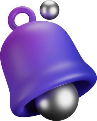 Purple 3D Bell